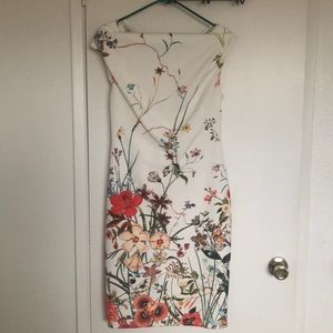 Zara floral sheath dress